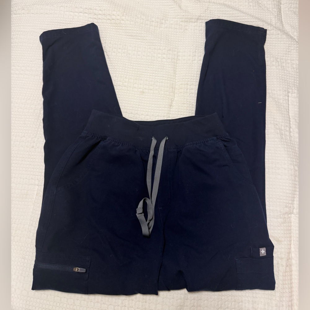 Figs Navy High Waisted Livingston Pants